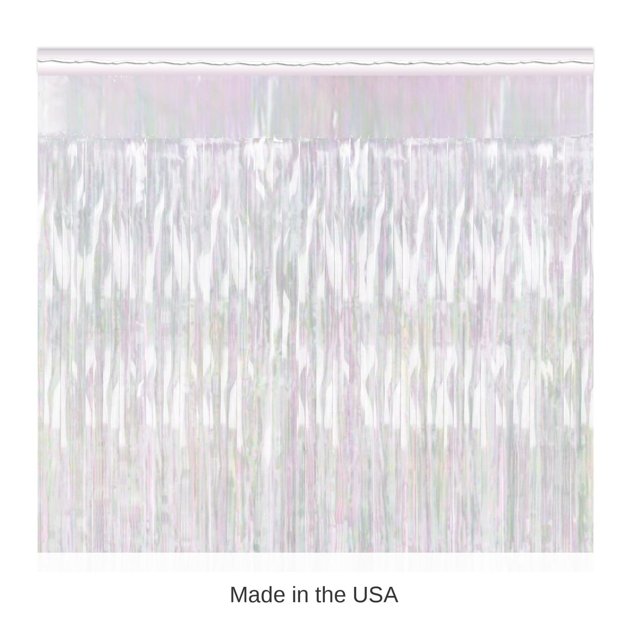 6 Pack Bulk 2-Ply Party Metallic Fringe Drape - opalescent