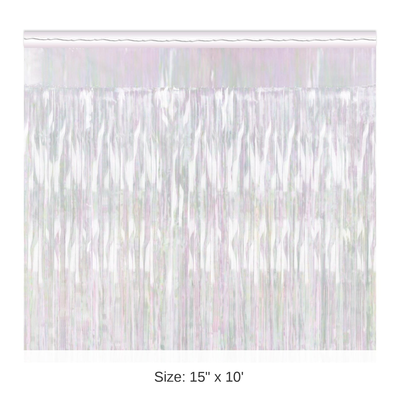 6 Pack Bulk 2-Ply Party Metallic Fringe Drape - opalescent
