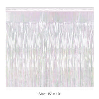 6 Pack Bulk 2-Ply Party Metallic Fringe Drape - opalescent