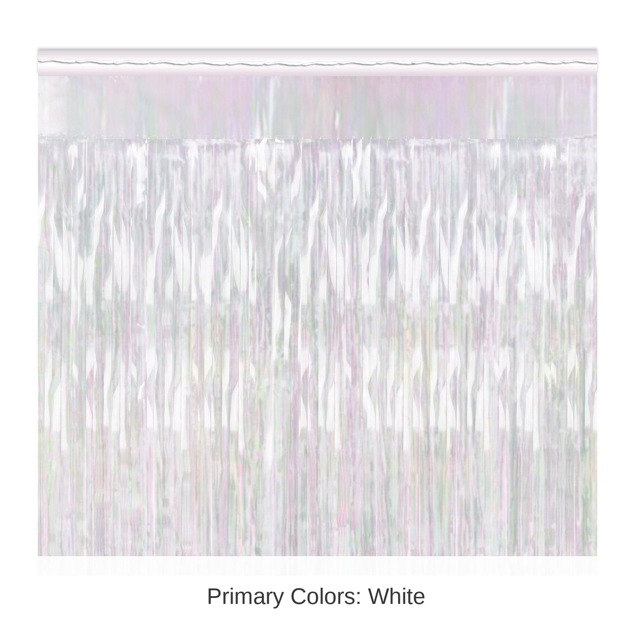 6 Pack Bulk 2-Ply Party Metallic Fringe Drape - opalescent