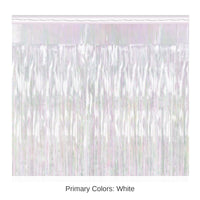 6 Pack Bulk 2-Ply Party Metallic Fringe Drape - opalescent