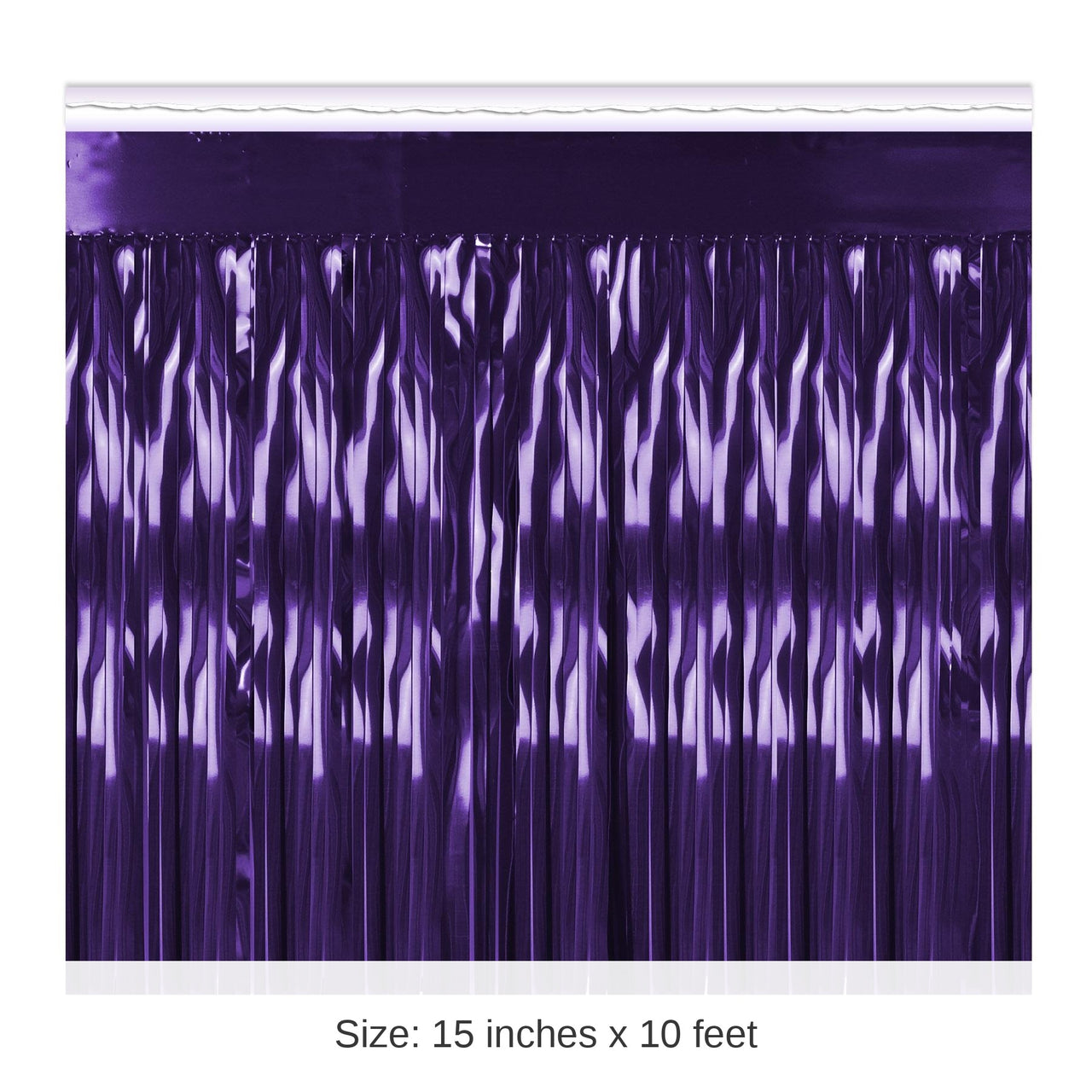 6 Pack Bulk 2-Ply Party Metallic Fringe Drape - purple