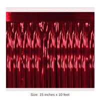 6 Pack Bulk 2-Ply Party Metallic Fringe Drape - red