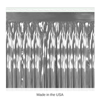 6 Pack Bulk 2-Ply Metallic Party Fringe Drape - silver
