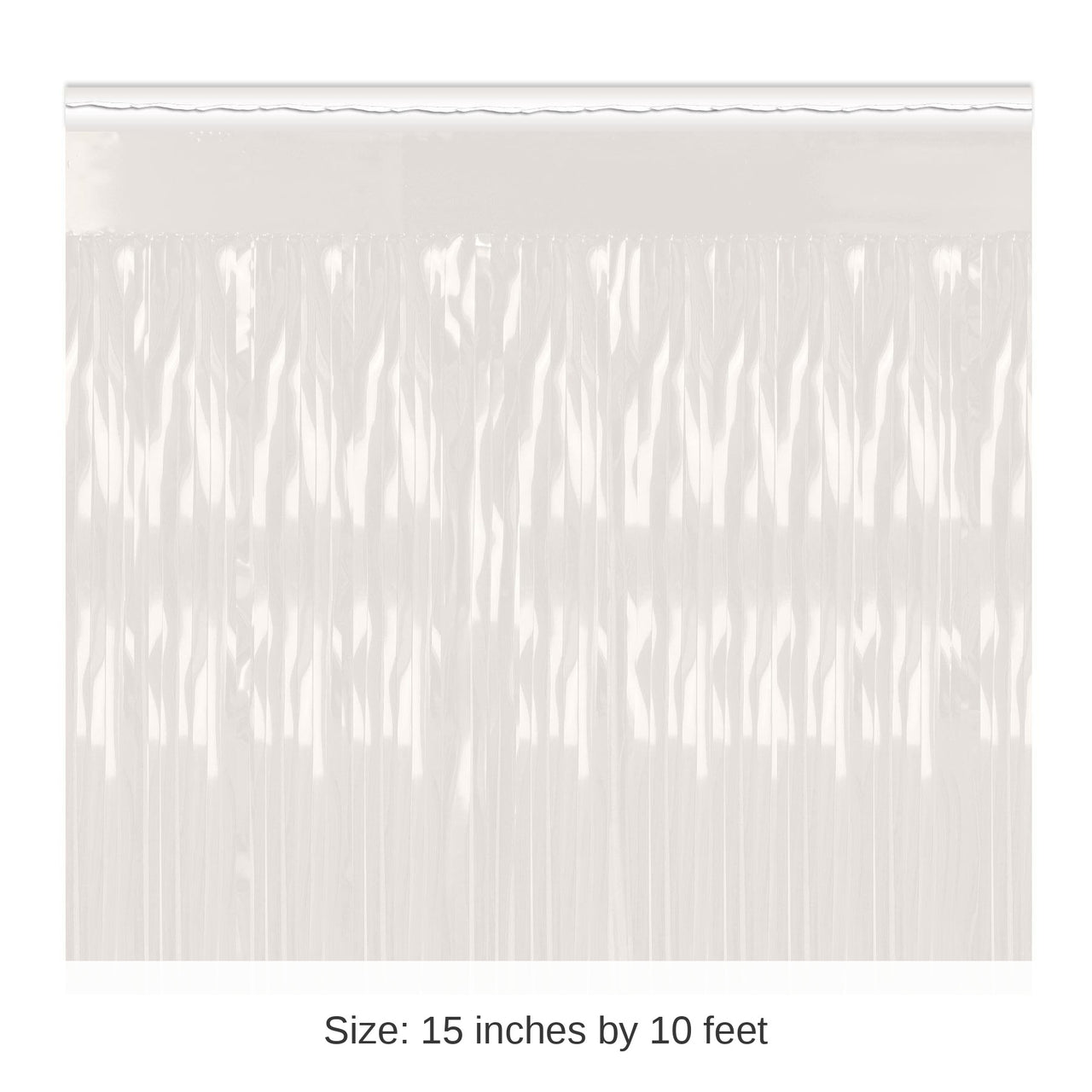 6 Pack Bulk 2-Ply Party Metallic Fringe Drape - white