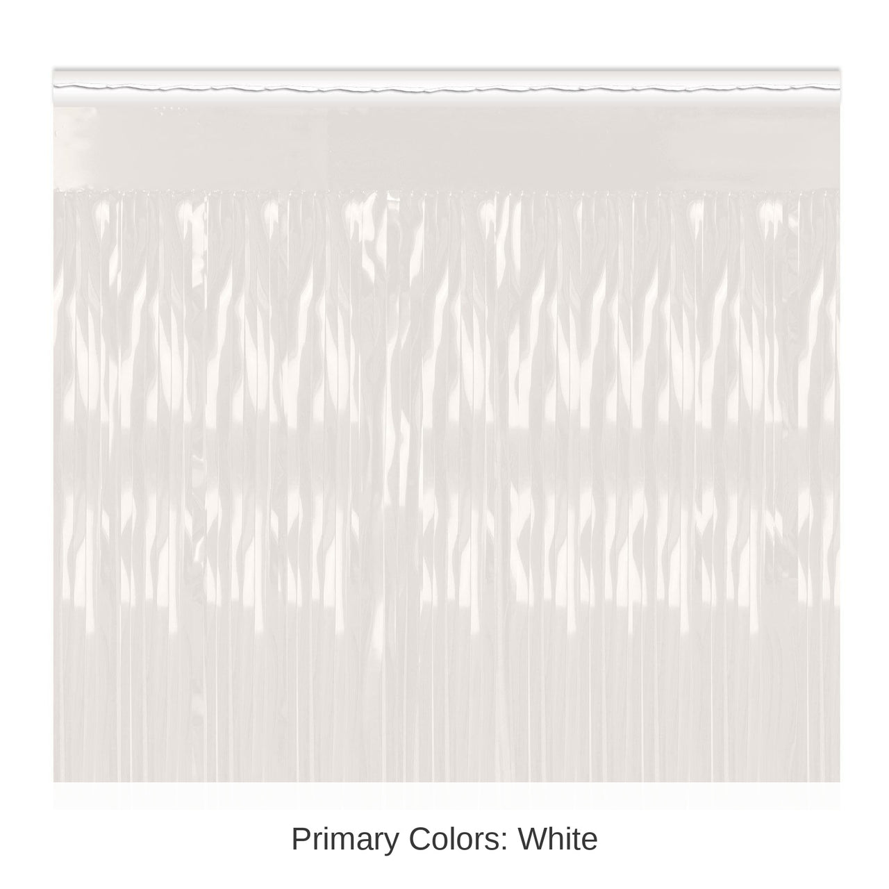 6 Pack Bulk 2-Ply Party Metallic Fringe Drape - white