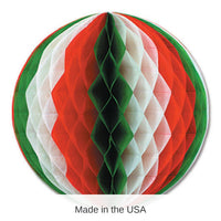 12 Pack Bulk Fiesta Packaged Tissue Ball - red - white - green