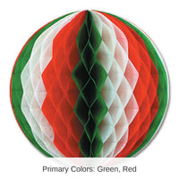 12 Pack Bulk Fiesta Packaged Tissue Ball - red - white - green