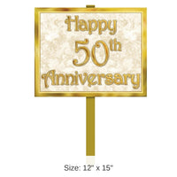 6 Pack Bulk 50th Anniversary Yard Sign