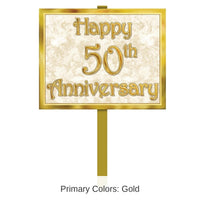 6 Pack Bulk 50th Anniversary Yard Sign