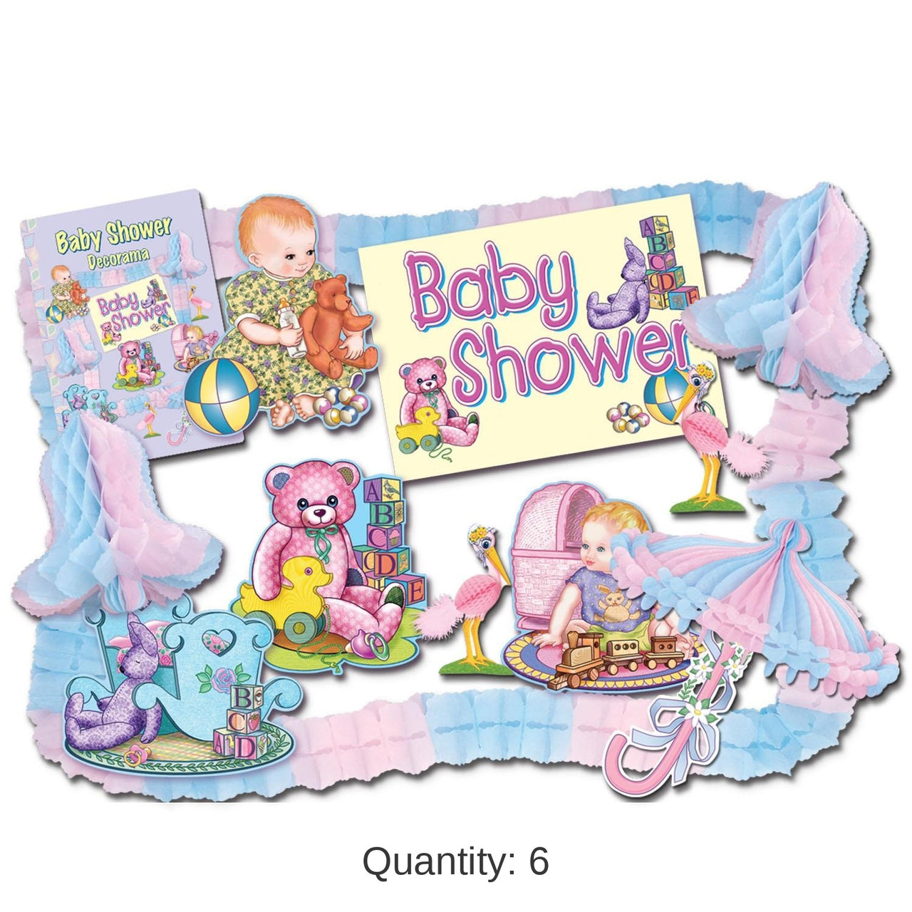 6 Pack Bulk Baby Shower Party Kit