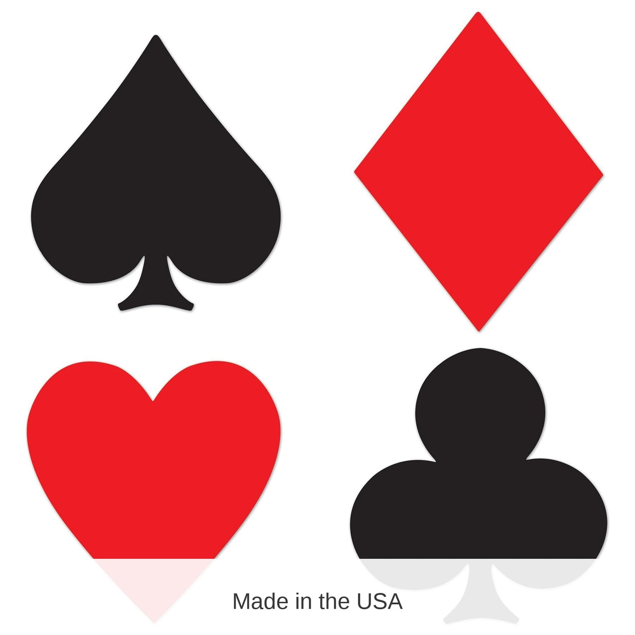 48 Pack Bulk Card Suit Party Cutouts