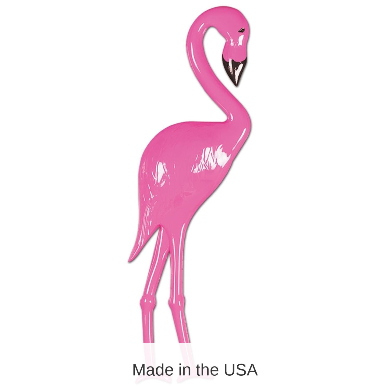 24 Pack Bulk Luau Party Plastic Flamingo 1-Sided