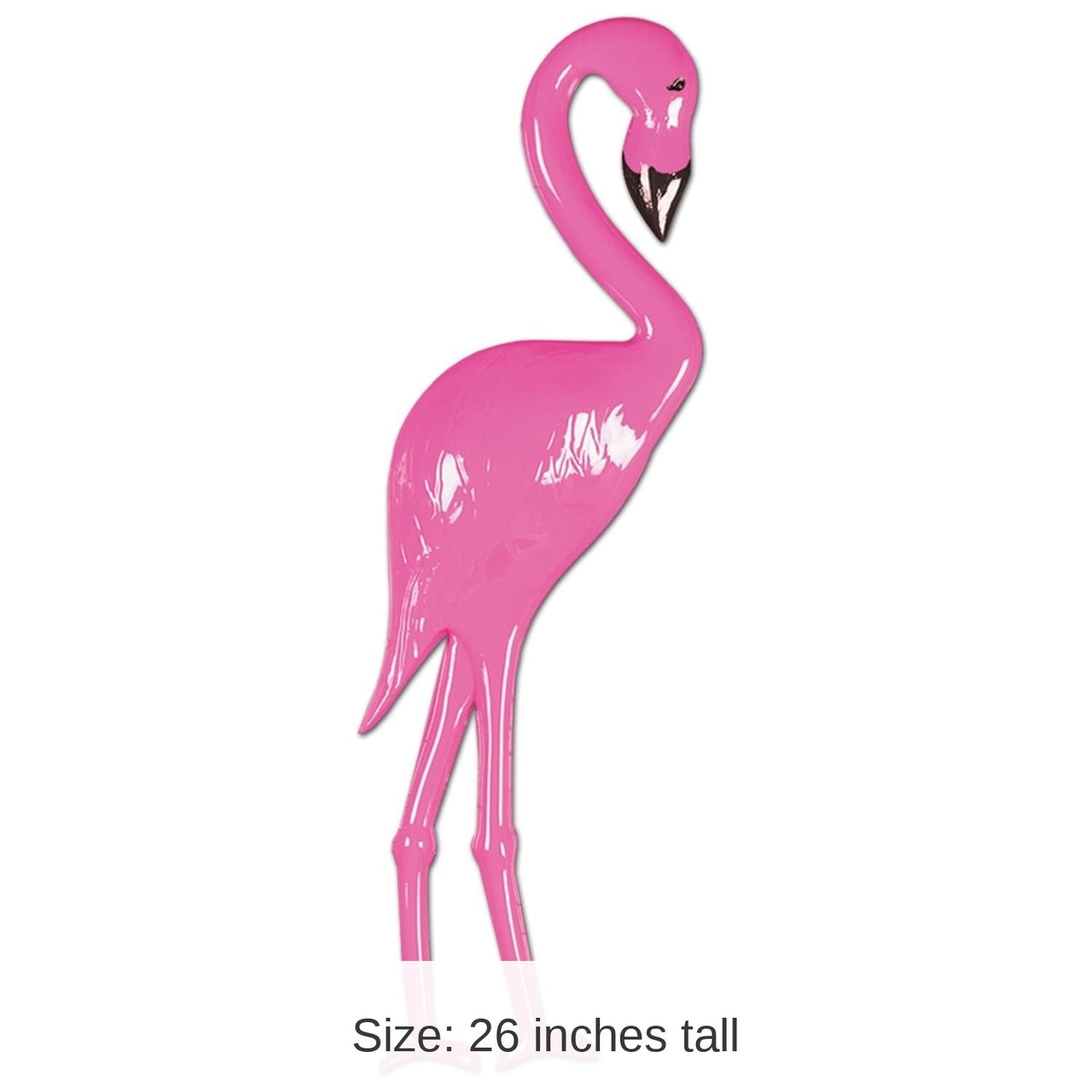 24 Pack Bulk Luau Party Plastic Flamingo 1-Sided