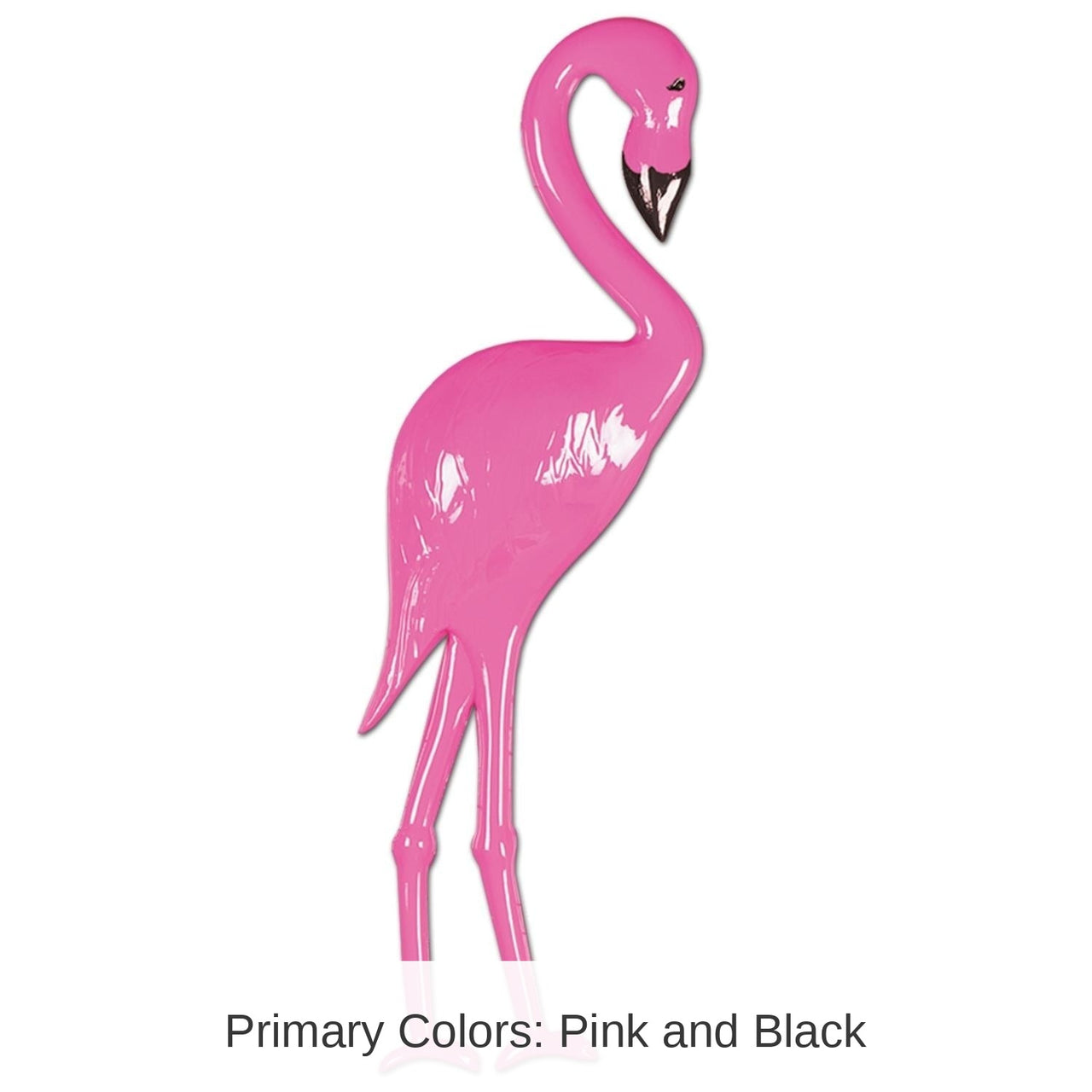 24 Pack Bulk Luau Party Plastic Flamingo 1-Sided