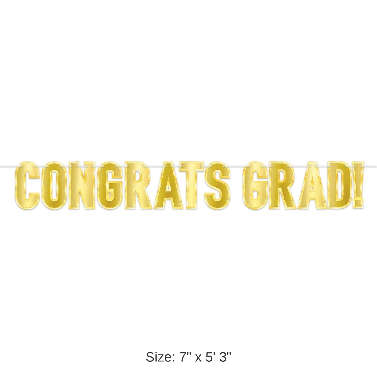 12 Pack Bulk Foil Congrats Grad! Graduation Party Streamer