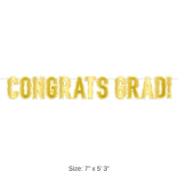 12 Pack Bulk Foil Congrats Grad! Graduation Party Streamer