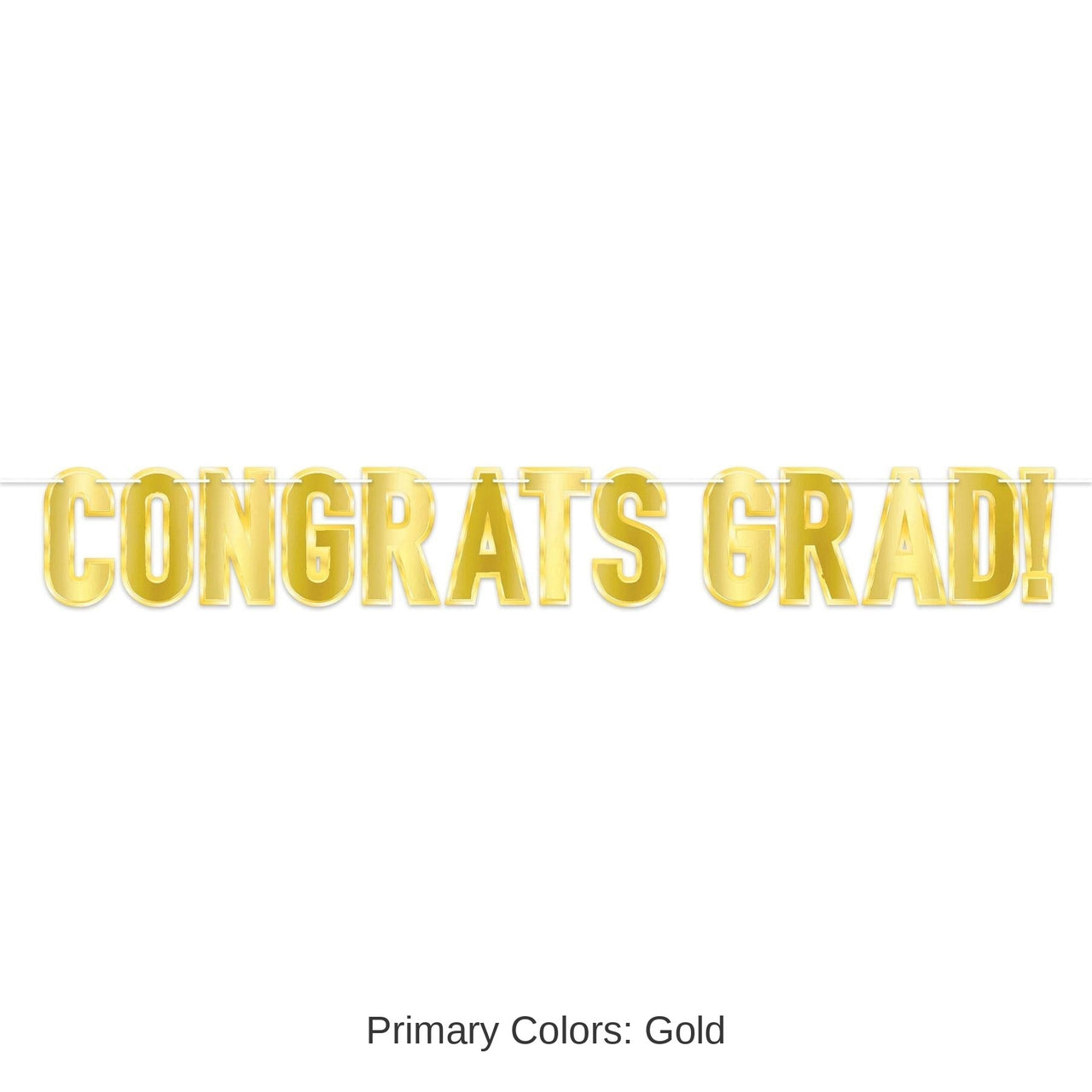 12 Pack Bulk Foil Congrats Grad! Graduation Party Streamer