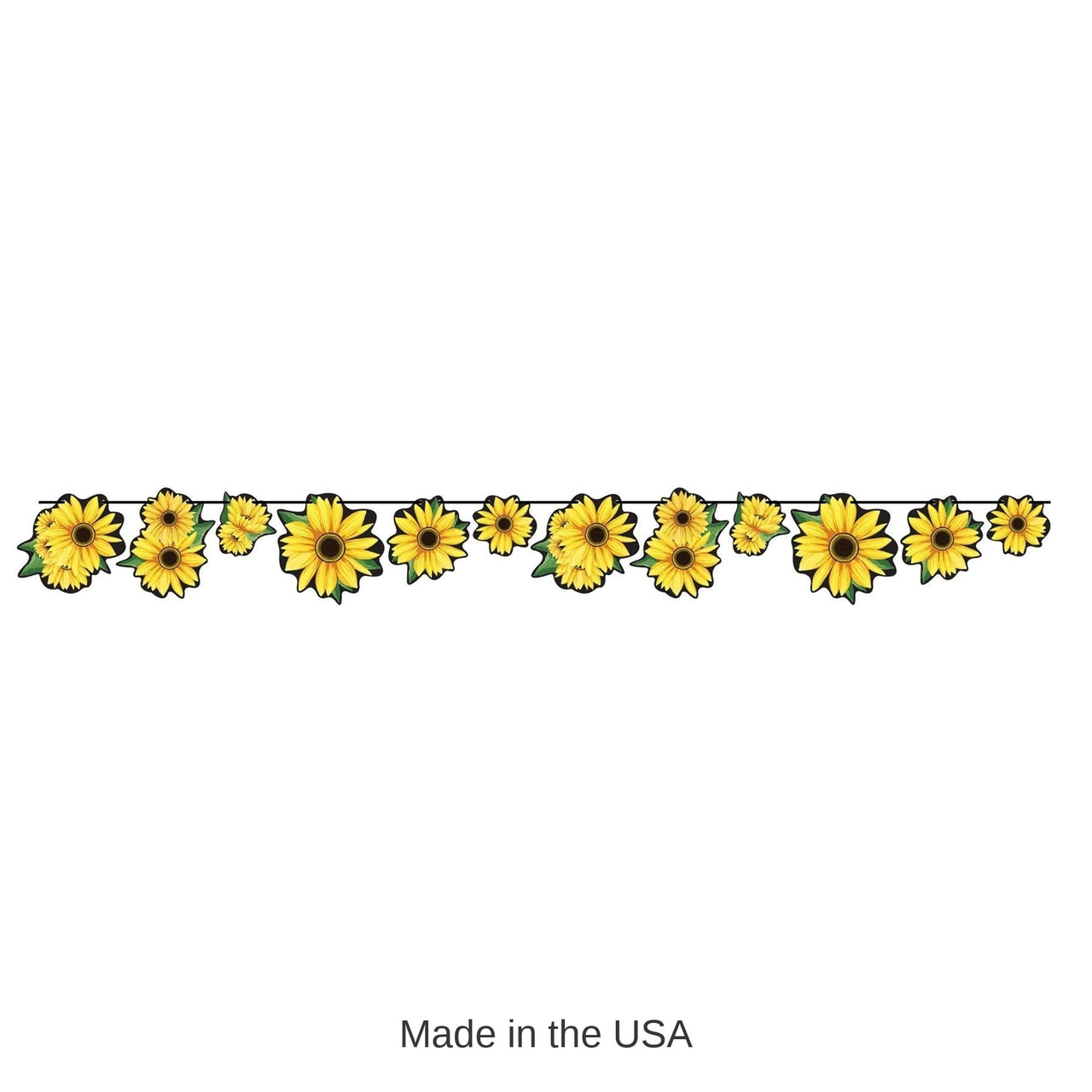 12 Pack Bulk Sunflower Party Streamer
