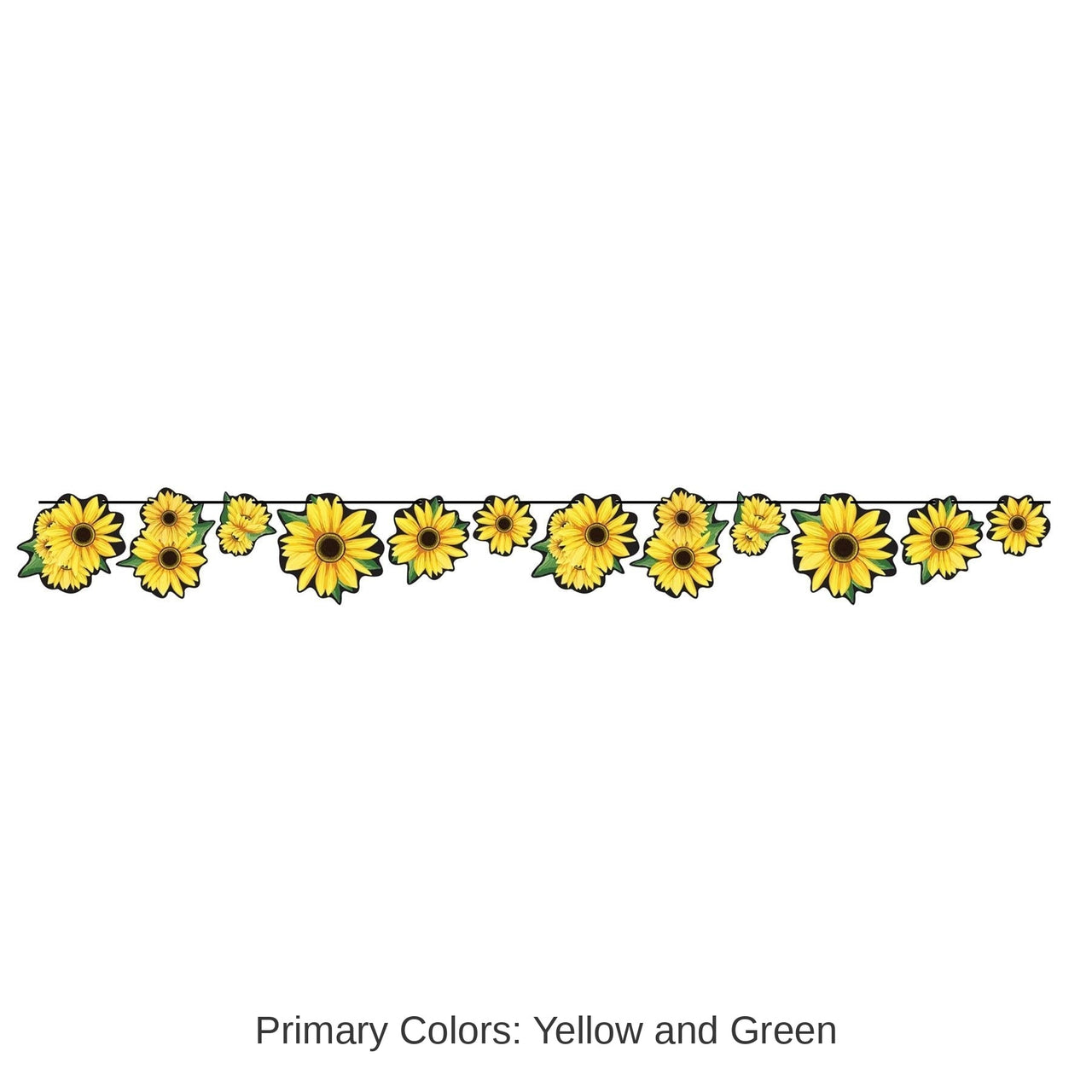 12 Pack Bulk Sunflower Party Streamer
