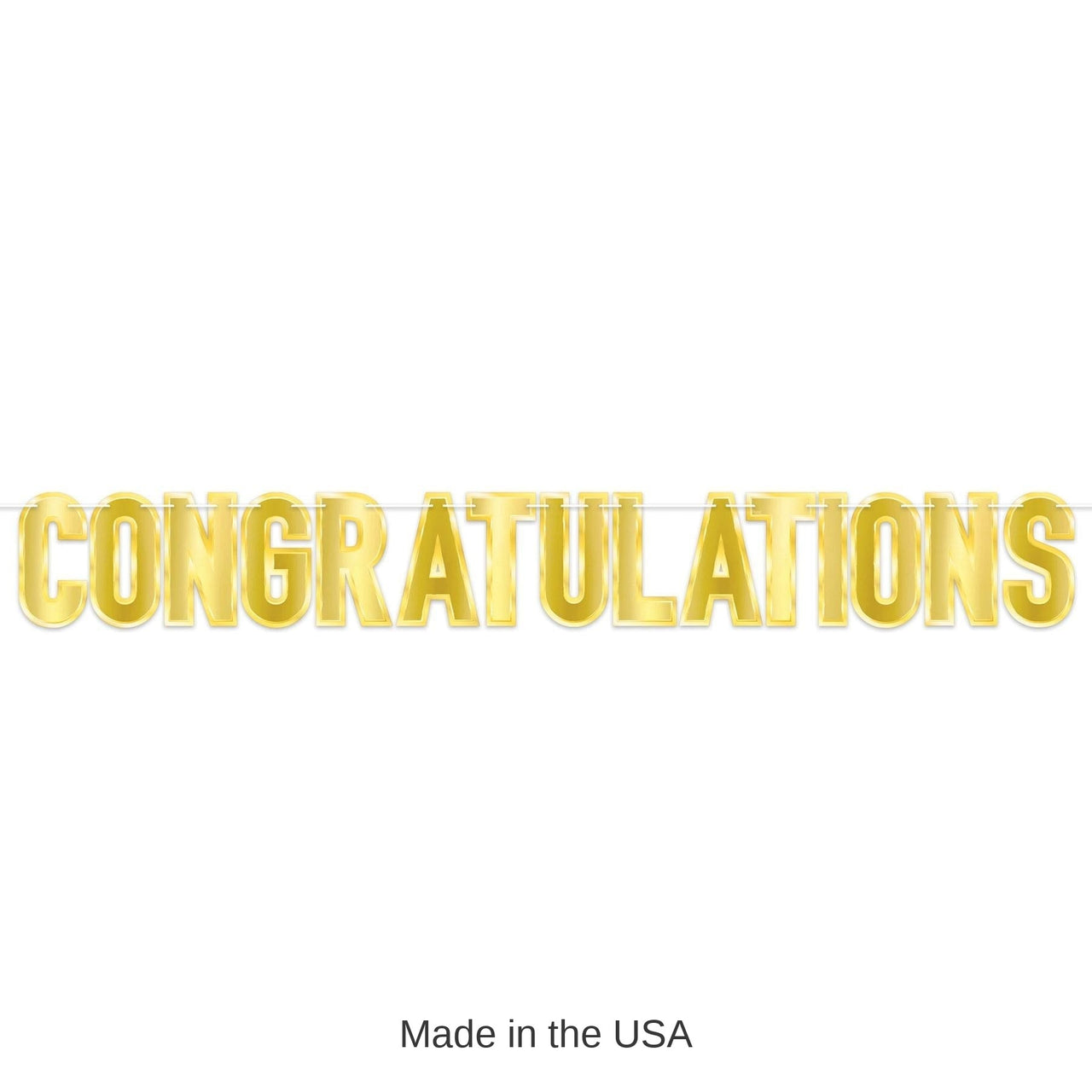 12 Pack Bulk Foil "Congratulations" Party Streamer