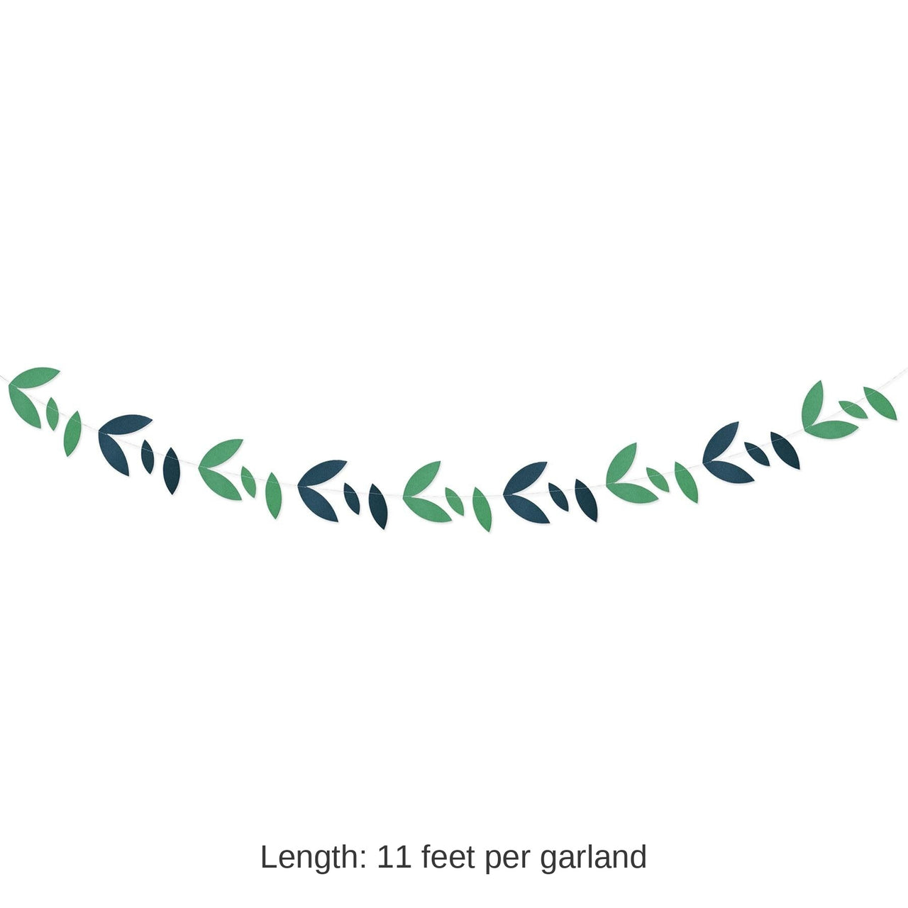 12 Pack Bulk Luau Party Green Leaves Garland