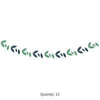12 Pack Bulk Luau Party Green Leaves Garland