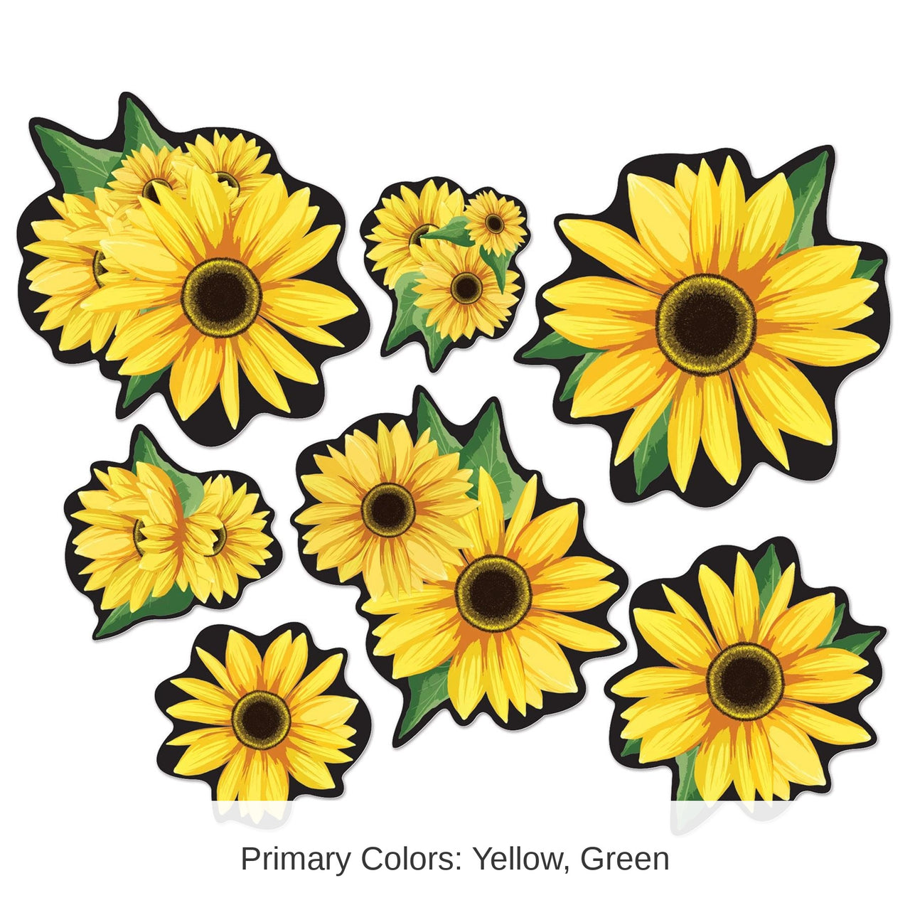 84 Piece Bulk Sunflower Party Cutouts