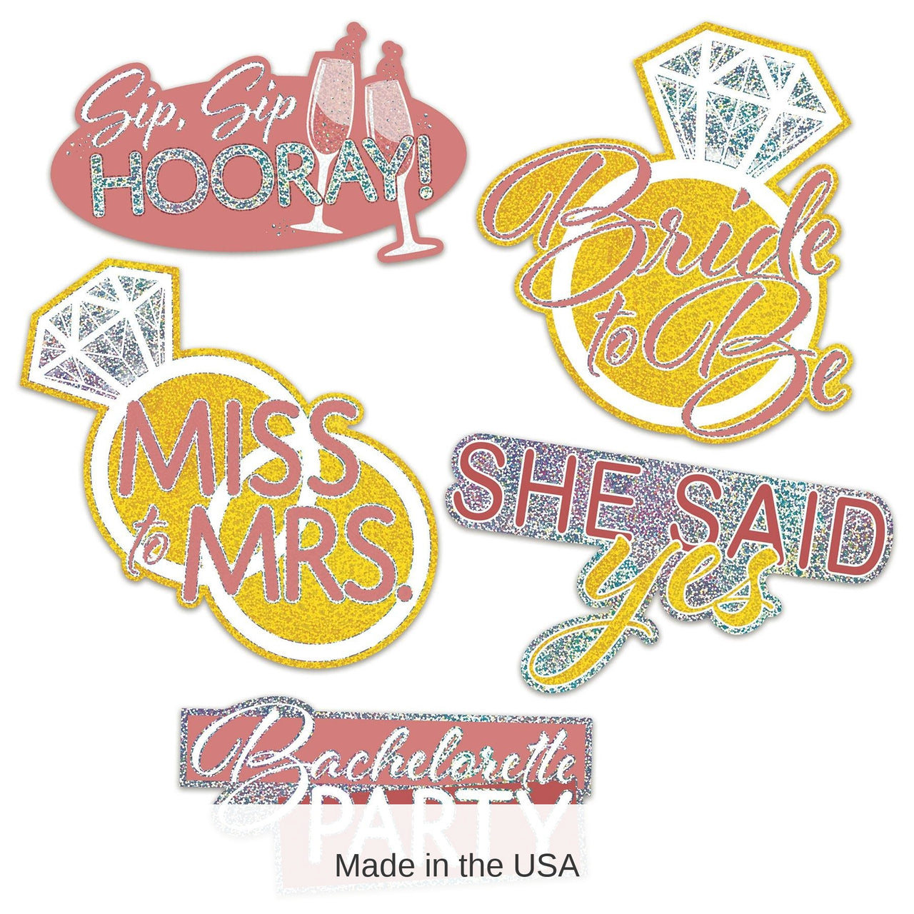60 Piece Bulk Bachelorette Cutouts