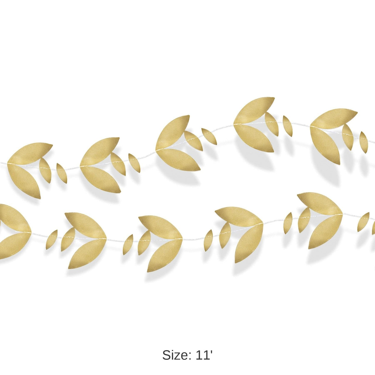 12 Pack Bulk Gold Foil Leaves Party Garland