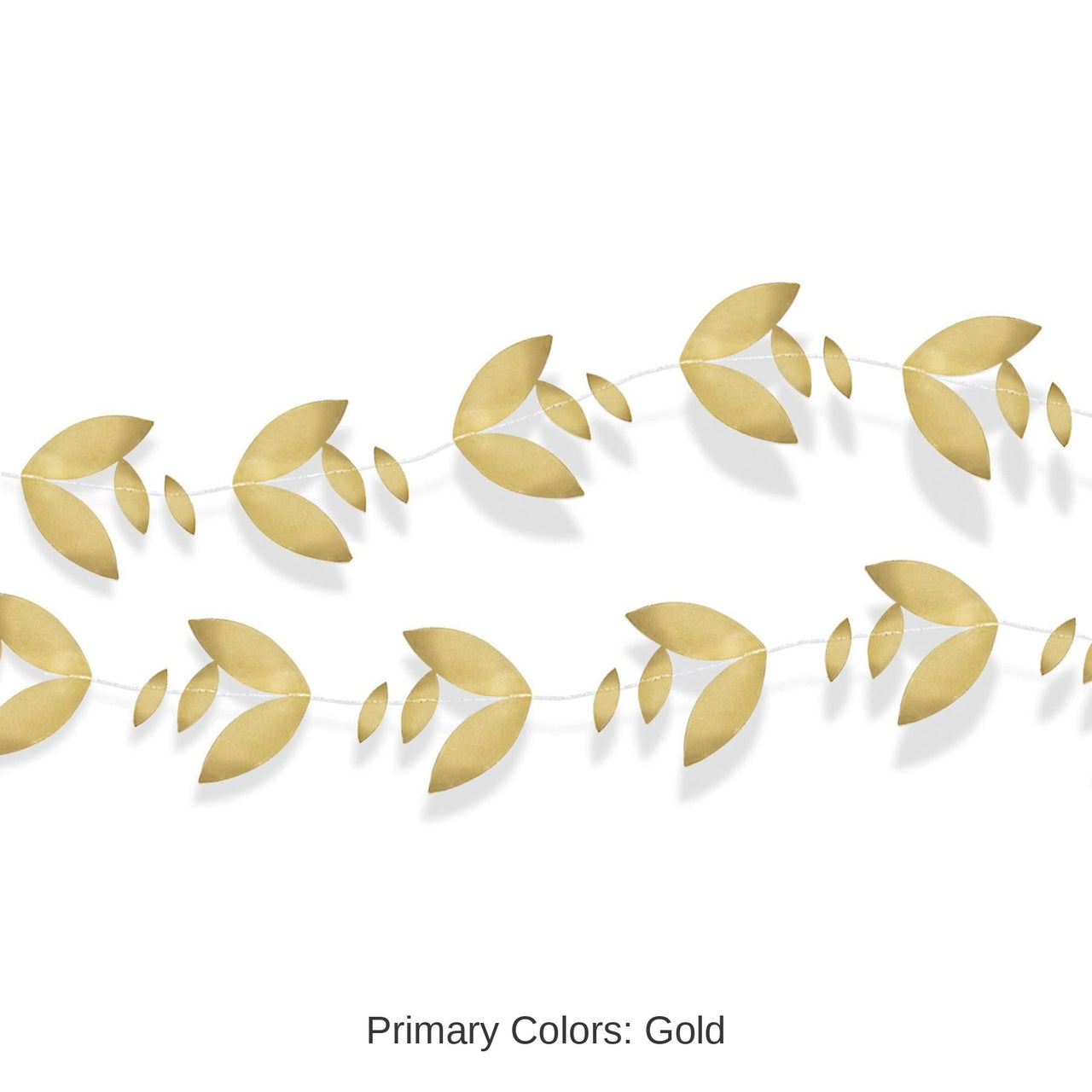 12 Pack Bulk Gold Foil Leaves Party Garland