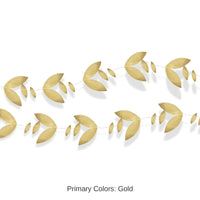 12 Pack Bulk Gold Foil Leaves Party Garland