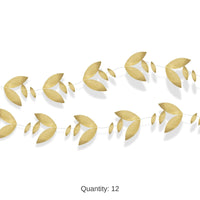 12 Pack Bulk Gold Foil Leaves Party Garland
