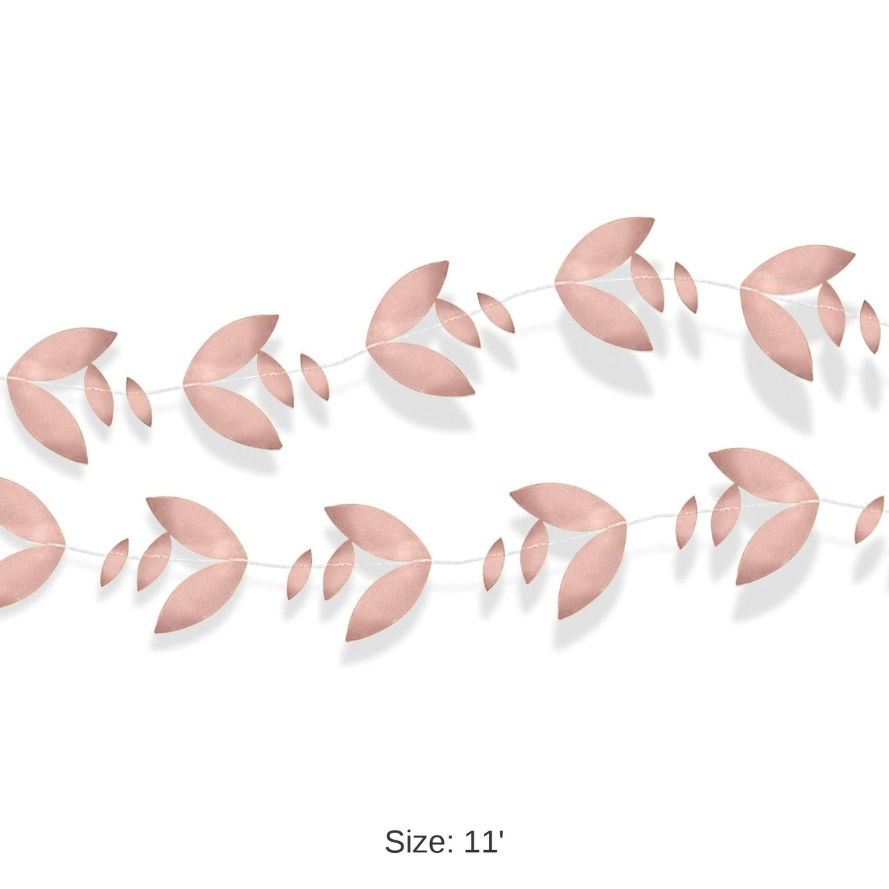 12 Pack Bulk Rose Gold Foil Leaves Party Garland