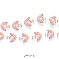 12 Pack Bulk Rose Gold Foil Leaves Party Garland