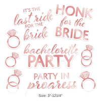 12 Pack Bulk Bachelorette Party 9 Piece Auto-Clings