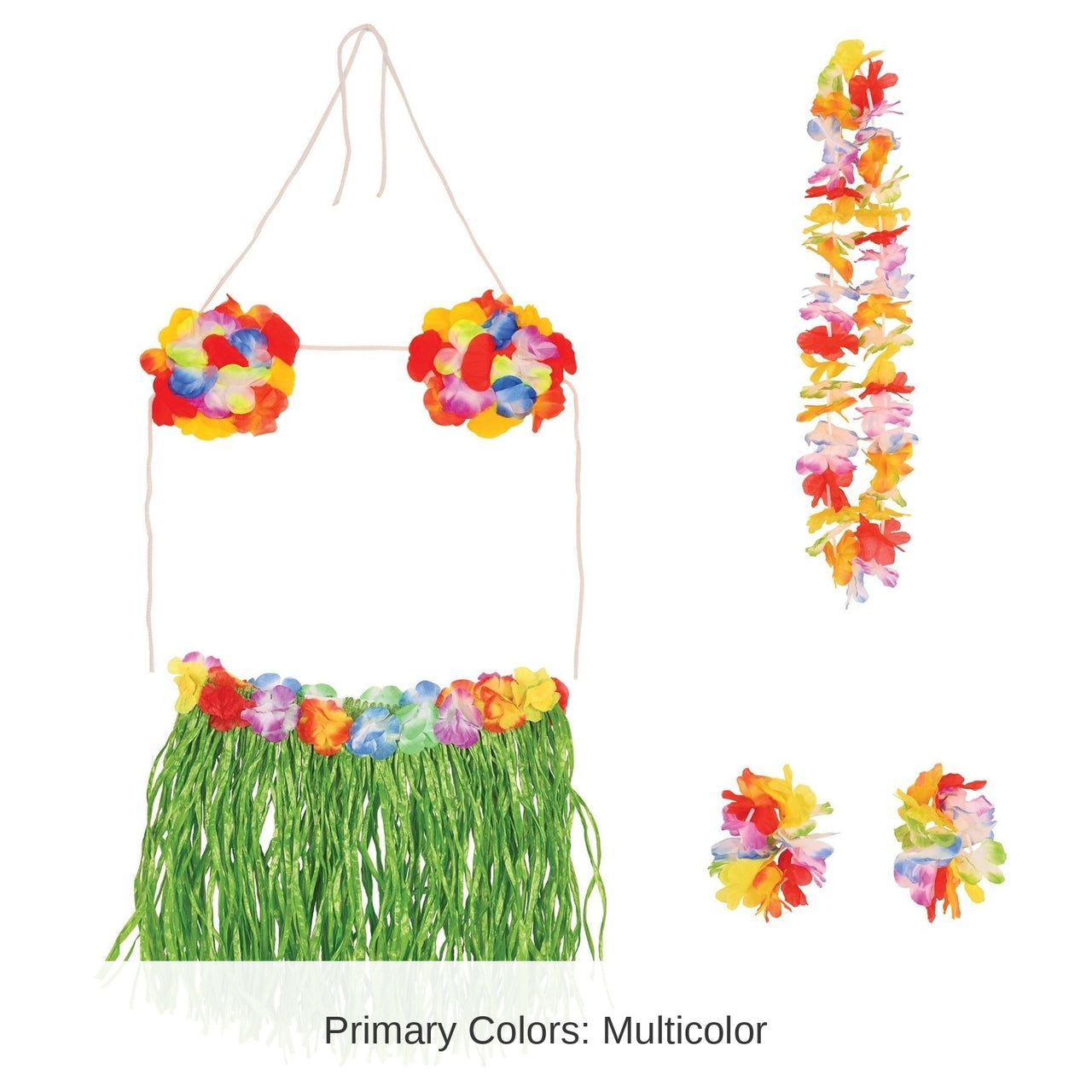 12 Pack Bulk Luau Party Adult Hula Set