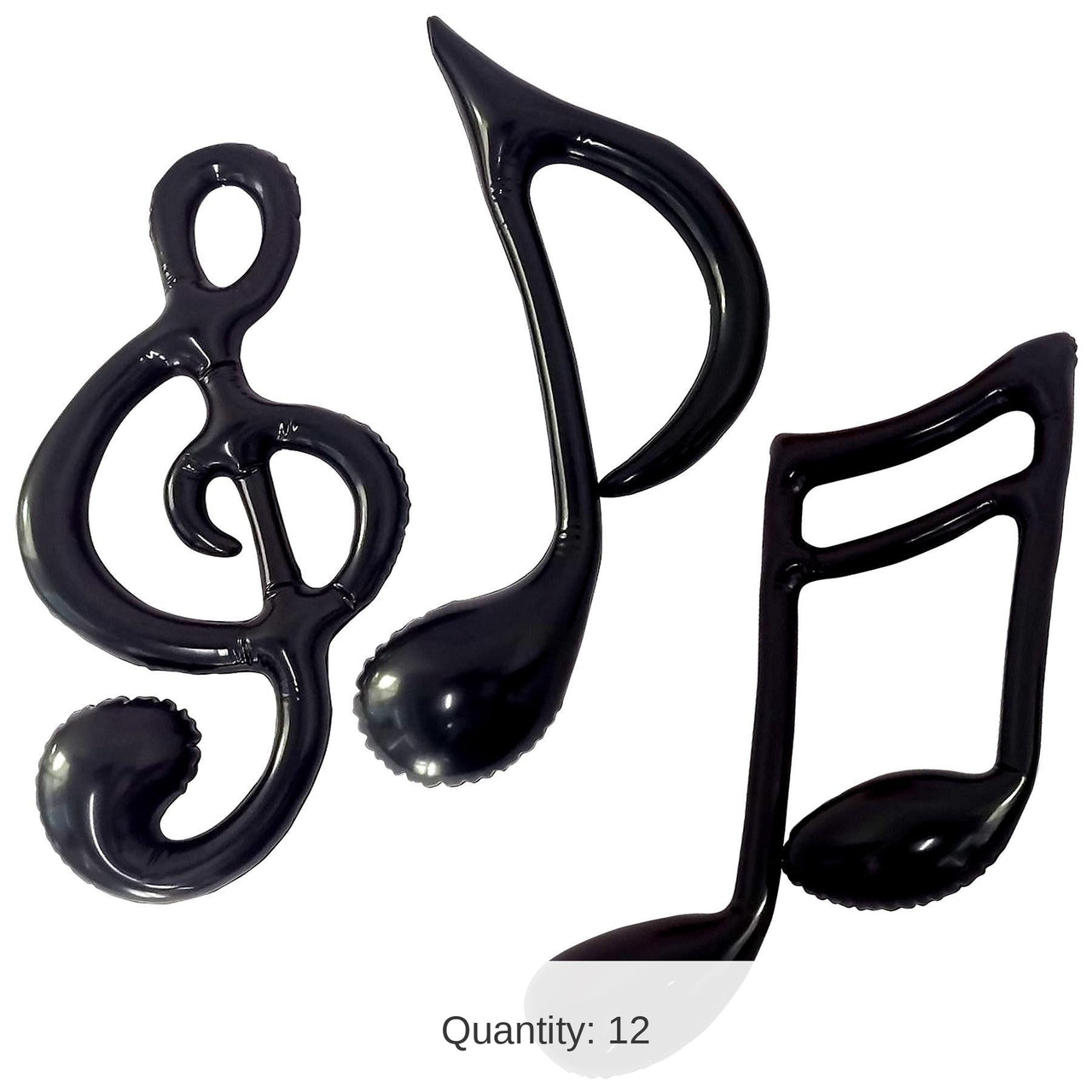 12 Pack Bulk Inflatable Musical Notes Party Set