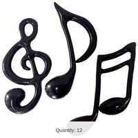 12 Pack Bulk Inflatable Musical Notes Party Set