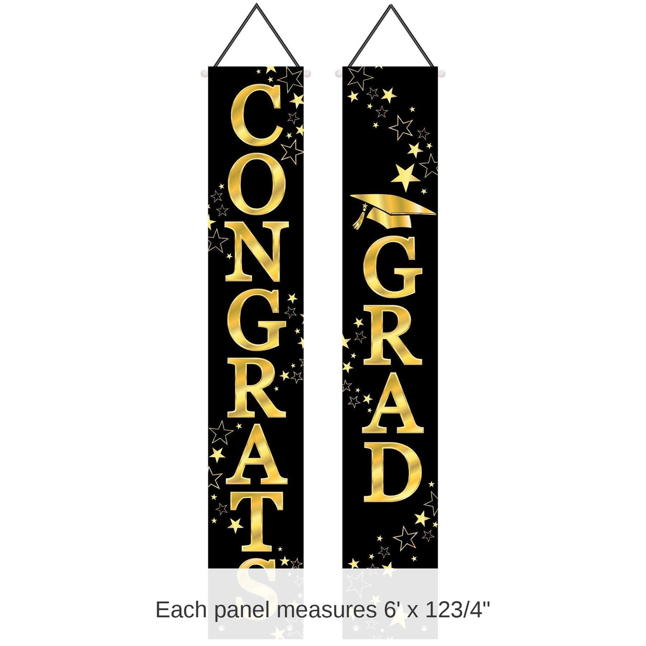 12 Pack Bulk Congrats Grad Fabric Graduation Party Door Panel Set