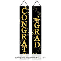 12 Pack Bulk Congrats Grad Fabric Graduation Party Door Panel Set