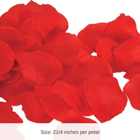 12 Pack Bulk Red Fabric Rose Petals