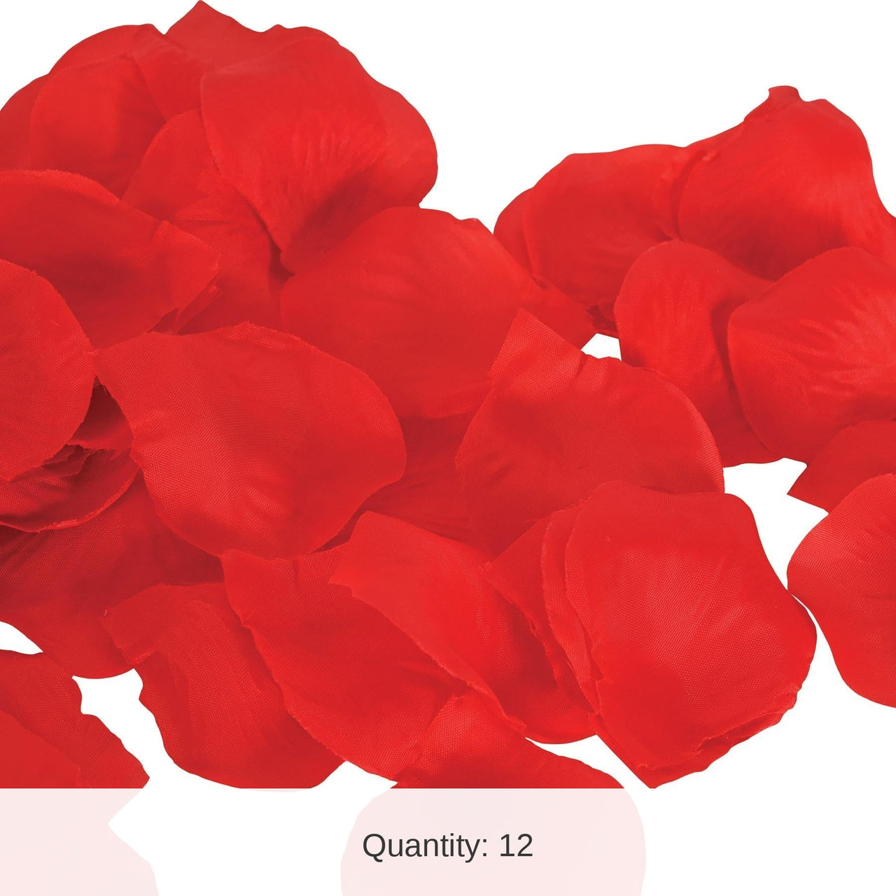 12 Pack Bulk Red Fabric Rose Petals