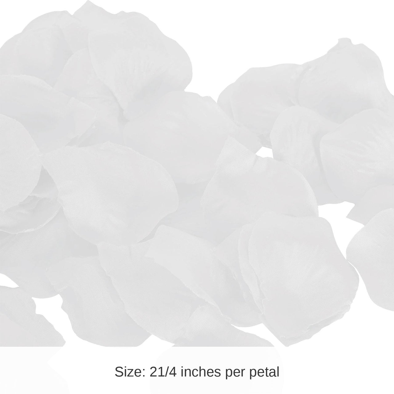 12 Pack Bulk White Fabric Rose Petals