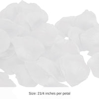 12 Pack Bulk White Fabric Rose Petals