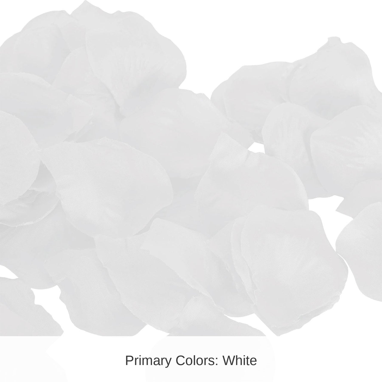 12 Pack Bulk White Fabric Rose Petals