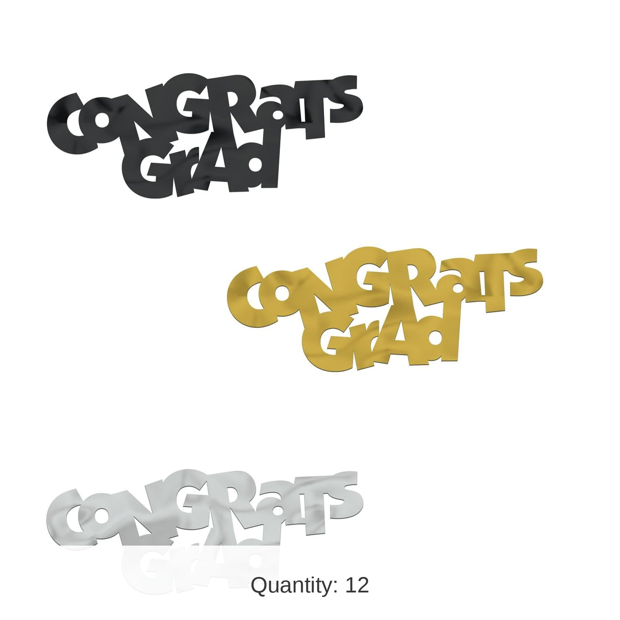 12 Pack Bulk Jumbo Congrats Grad Graduation Party Confetti