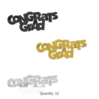 12 Pack Bulk Jumbo Congrats Grad Graduation Party Confetti