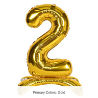 6 Pack Bulk Self-Standing Balloon Number 2