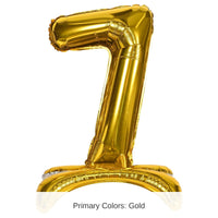 6 Pack Bulk Self-Standing Balloon Number 7